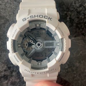 White G-Shock sports watch